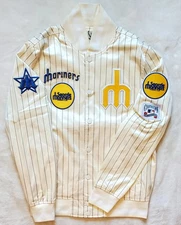 Seattle Mariners Pro Standard Jacket Classic Satin Pinstriped PlayoffReady Large