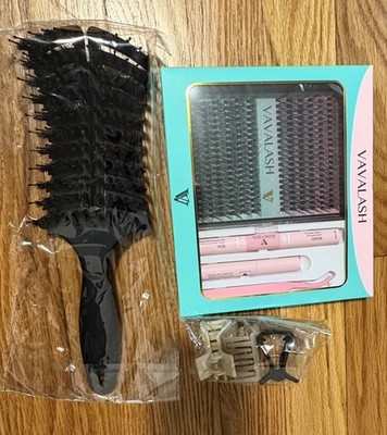 VAVALASH DIY Lash Extension Kit w/ Hair Brush & Hair Clips Beauty Bundle New