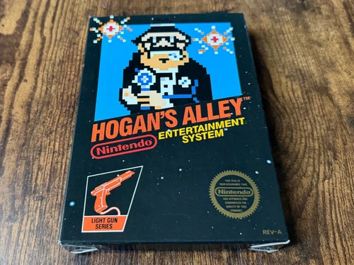 circle seal Hogan's Alley complete in box nintendo nes black box factory nr-MINT