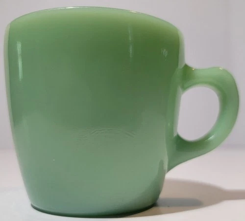 Fire-King Oven Ware C-Handle Jadeite Extra Heavy Restaurant Ware Mug Great Cond.