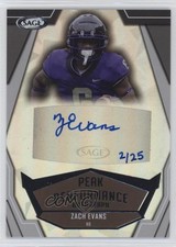 2023 SAGE Low Series Peak Performance Silver 2/25 Zach Evans #PKA-ZE Auto 0rd2