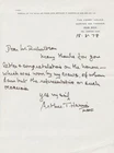 Letter Signed by Marshal of the RAF  Sir A T (Bomber) Harris WW1 Pilot Ace