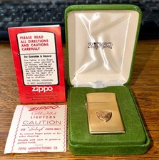 RARE 1960s UNFIRED ZIPPO 10K GOLD FILLED WESTERN ELECTRIC BELL CIGARETTE LIGHTER