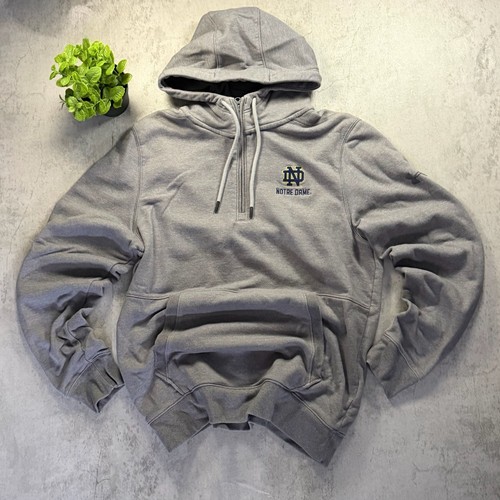 Under Armour Notre Dame Fighting Irish Threadborne Quarter-Zip Hoodie Grey Mediu