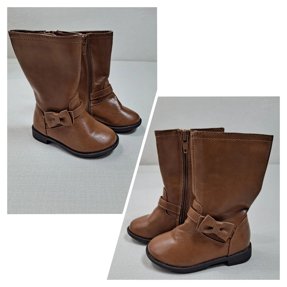 Gymboree/ Childrens Place Pair of Toddler Size 5 Boots White/ Brown - Image 2 of 4