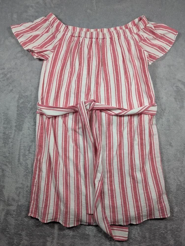 Abito Michael Kors donna taglia media rosa lino mini spalle scoperte resort