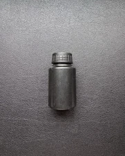 30ml / 1oz Black Plastic Bottle with Cap – Refillable Cosmetic/Beauty Container