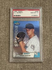 AJ Burnett 1999 Finest Rookie Card RC PSA 10 Gem Mint Topps 289 Marlins