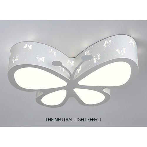 Kid's Room Butterfly LED Ceiling Light Child Bedroom Lovely Lamp 110V Pink/White - Picture 6 of 20