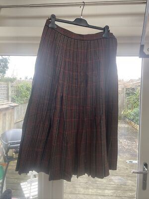 Jaeger Women's Plaid Skirt Size 18 UK