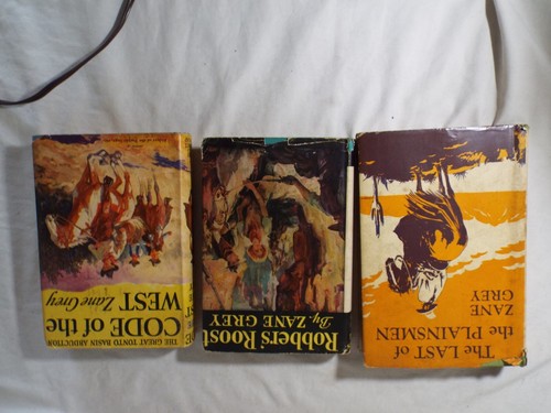 Lot of 7 Old ANTIQUE BOOKS by Zane Grey WESTERN Cowboy w/ DUST JACKETS #3 - Foto 7 di 7