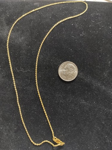 16" Gold Over Sterling Silver Rope Chain - Picture 2 of 3