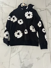 NEW Denim Tears The Cotton Wreath Hoodie Sweatshirt Black Size Large