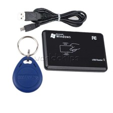 EM4100 125Khz USB RFID Contactless Smart ID Card Reader IC Key Card Tags Keyfobs