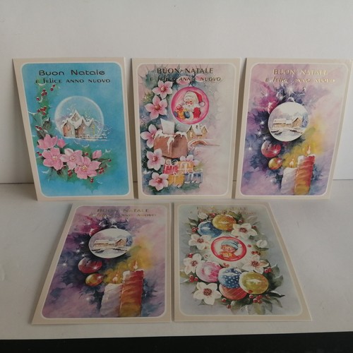 SCONTO 30% LOTTO 50 CARTOLINE AUGURI NATALE ANNO NUOVO ANNI '80 - Picture 12 of 20