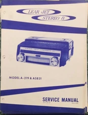 Lear Jet - Model A-219 & AS-831 - 8-Track Original Factory Service Manual