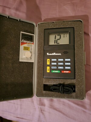 Stokes TeachTimer Timer Clock Chronograph School Home Teacher Case Extra Battery