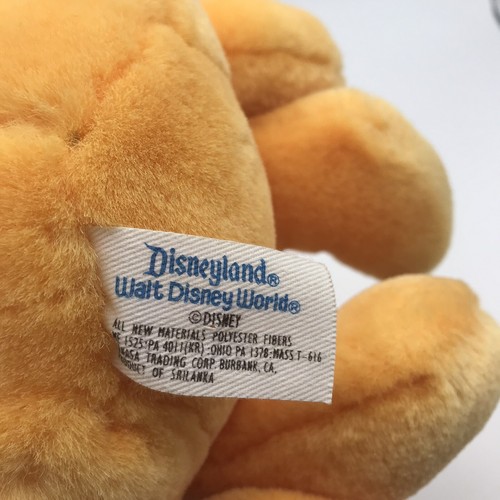Vintage Disney Parks Pluto Stuffed Plush Animal Dog Sitting WDW 9" Tall Yellow - Picture 7 of 8