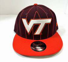 Virginia Tech Hokies NCAA NE Vintage Pinstripe Snapback Hat