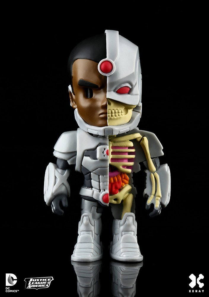 XXRAY x DC COMICS CYBORG DISSECTED VINYL ART FIGURE (10cm) [BRAND NEW]