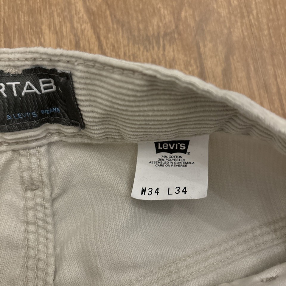 Vintage Levi's Silver Tab Corduroy Pants Mens 34x34 Carpenter Baggy