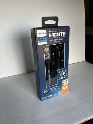 Philips 10' Elite Premium High-Speed HDMI Cable with Ethernet, 4K@60Hz - Braided