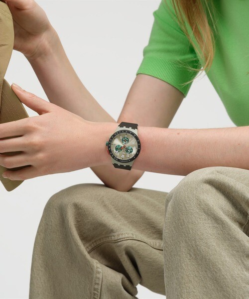 Swatch 専用 6本セット Swatch Forest Grid Chronograph Quartz Green Dial Watch YVS462