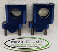 Handlebar Risers 1" 1/8 Fat Bar Blue Adjustable