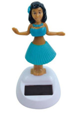 New Solar Powered Dancing Hula Girl  Blue