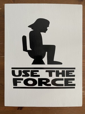 Star Wars Use The Force Darth Vader 10x12 Wood Bathroom Sign Home Decor