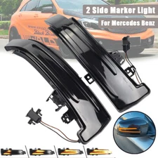 Sequential Smoke Turn Signal Side Mirror LED Lights For Benz C E S CLA CLS Class