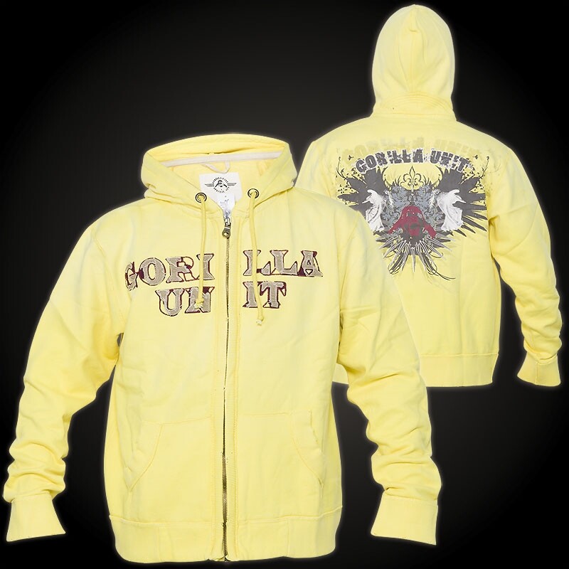Толстовка с капюшоном GORILLA UNIT Two Angels на молнии Gelb Jacken Herren Jacke Two Angels 4590₽