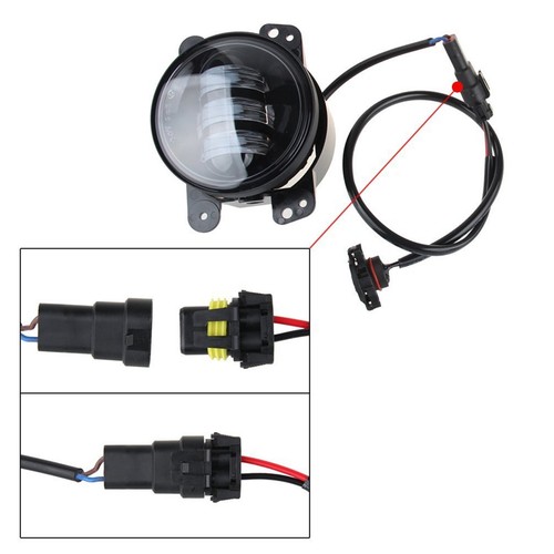 2PC 9005 to H16 5202 Adapters Harness Sockets for Jeep JL Gladiator JT Fog Lamps - Picture 4 of 4