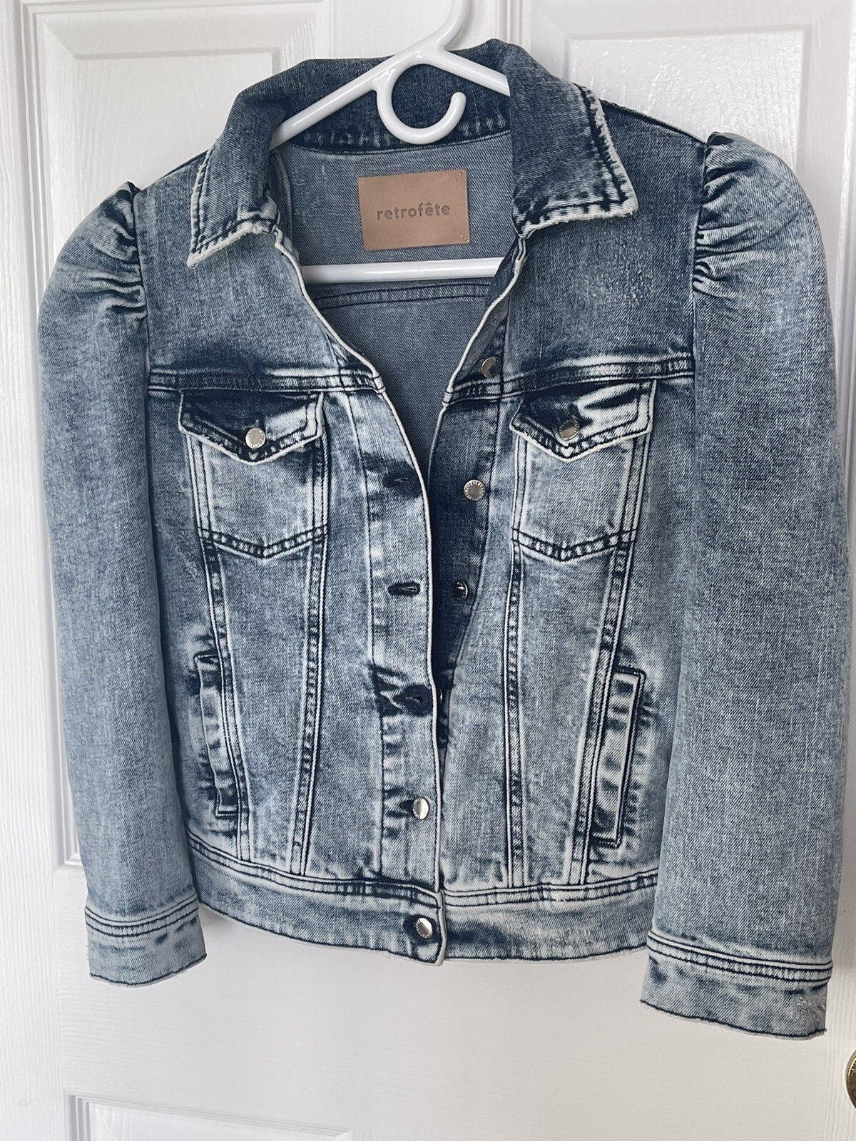 Retrofete Ada Acid Wash Denim Jacket Gem