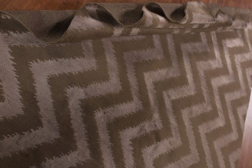 Authentic Hand-Knotted Nepalese Indian Chevron Rug 6x9 ft Carpet - Picture 16 of 19