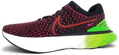 Nike React Infinity Run FK 3 Black/Red/Green Shoes DH5392-003 Men s Size 10
