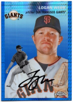 2023 Topps Chrome Platinum LOGAN WEBB ''BLUE PRISM REFRACTOR'' Parallel #370
