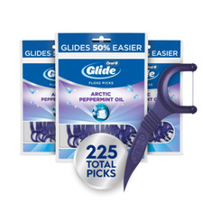 Glide Peppermint Dental Floss Picks with Arctic Peppermint Oil Flavor, 75 Cou...