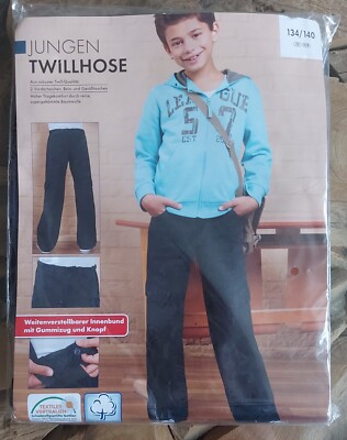 Jungen Twill Hose Gr. 134/140 Neu