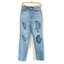 BDG High Rise Destroyed Mom Jeans Relaxed Fit Women  s size 27 4 Urban Outfitters