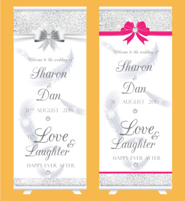 80 cm Hochzeit Roller Banner Druck Aufziehen POP Up Ausstellungsständer