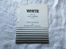 White WM 26 lawn sweeper operator's manual parts catalog