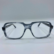 Vintage 80s 90s EyeGlass Frames Grey Black Tortoise Square 58-18-150