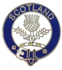 Thistle Scotland Scottish Family Clan Name Enamel Lapel Pin Badge