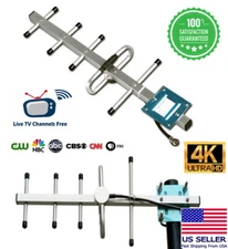Upgraded Outdoor TV Antenna Amplified Digital HDTV 1080P 4K UHF VHF 200 Miles