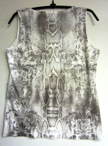 CHICO'S NEUTRAL BATIK SEQUIN TANK VETIVER CHICOS SIZE 0 = 4/6 NWT $79 - Picture 4 of 5