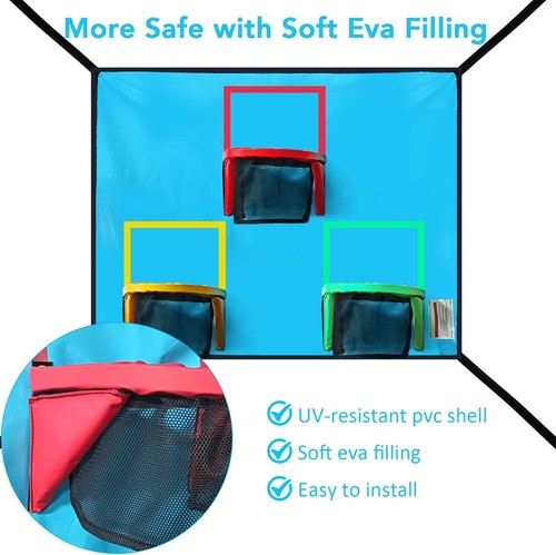 Trampoline Basketball Hoop With3Hoops and Balls-Lightweight,Universal Attachment