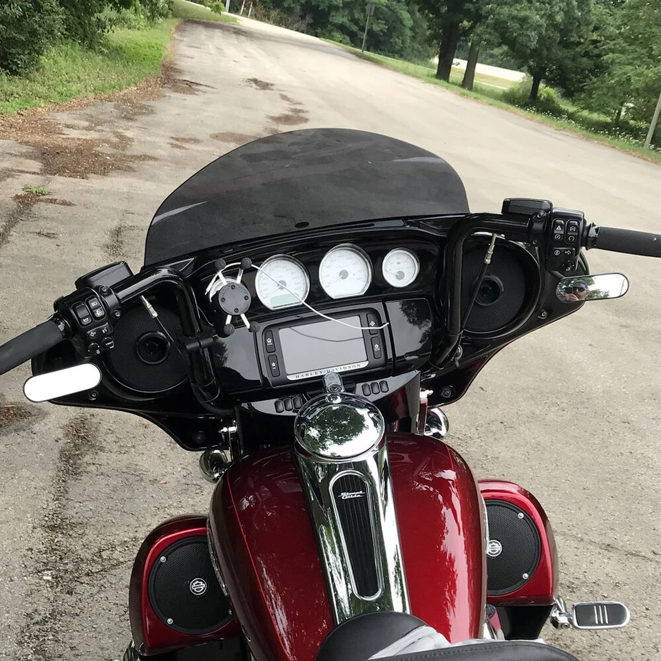 Carenado interior de ala de murciélago negro brillante para Harley Touring Electra Street Glide 96-13 Foto 4 de 4