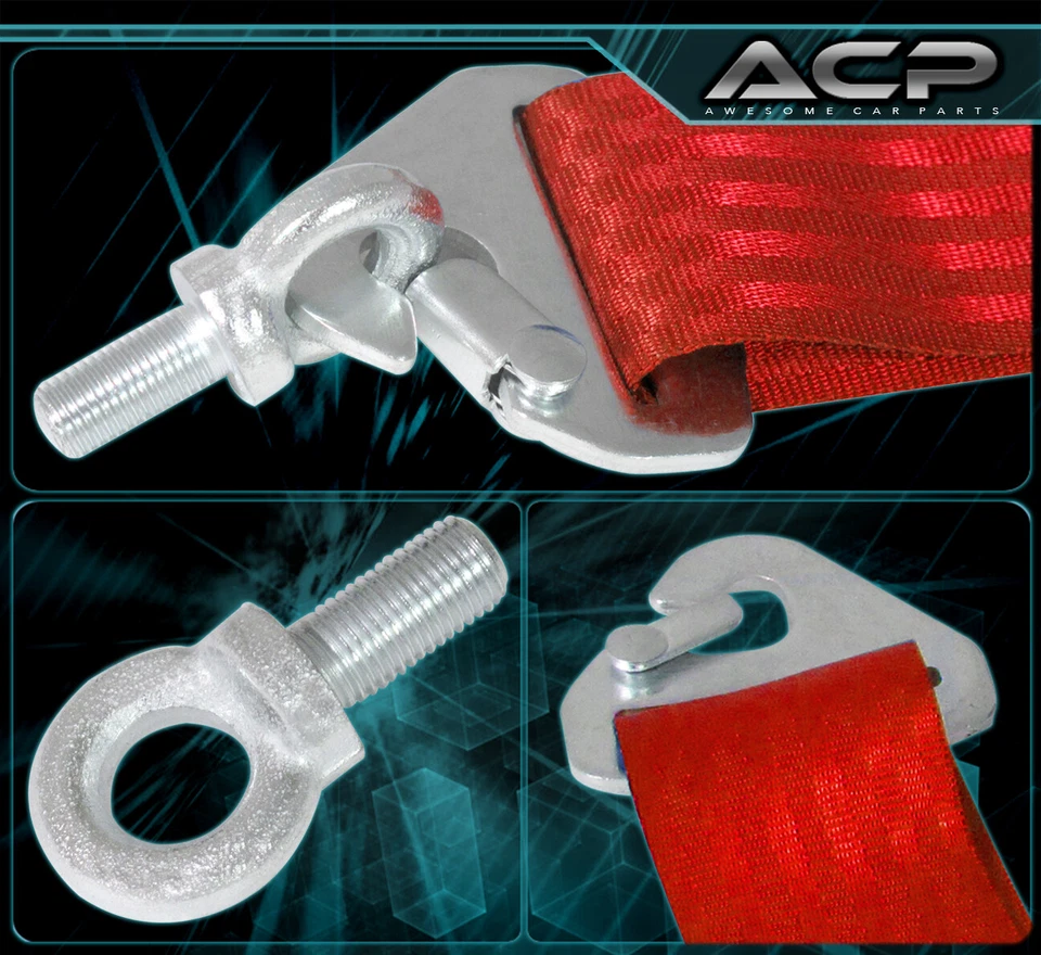 For Toyota X2 2 Inch 4-Pt Shoulder Quick Release Harness Seat Belt Drifting Red Foto 3 de 3