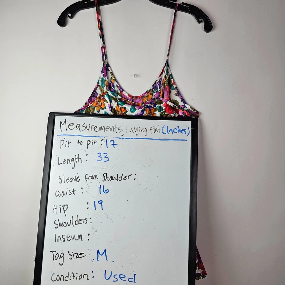 Vestido sin mangas California Dynasty para mujer M rosa floral encaje volantes lencería vintage Foto 4 de 4